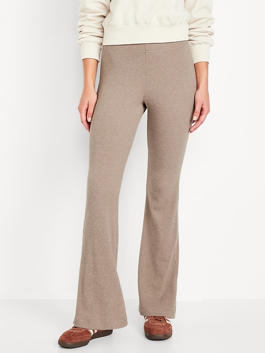 Image number 1 showing, High-Waisted Brushed Flare Leggings