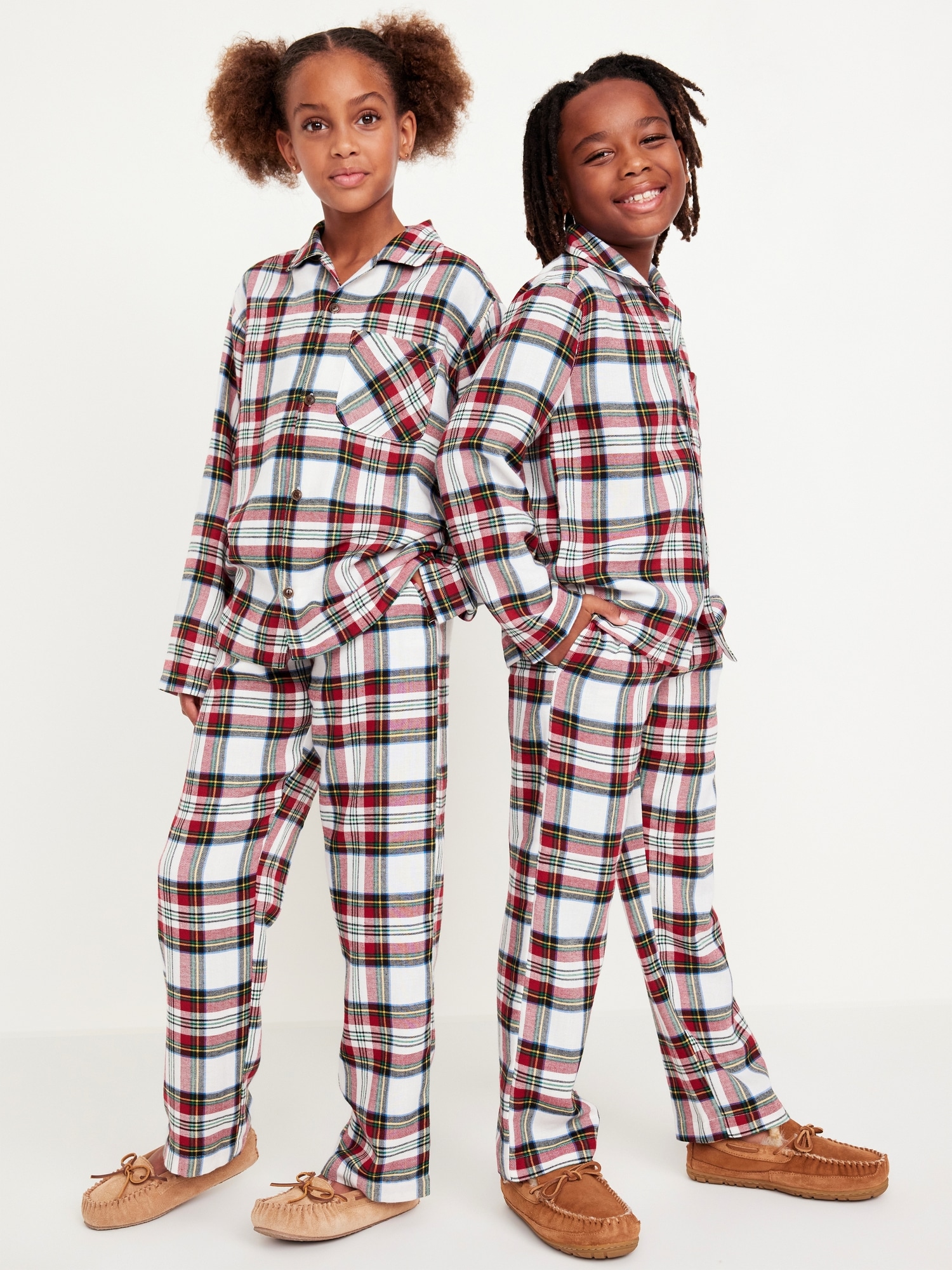 Gender Neutral Printed Button Front Pajama Set for Kids Old Navy