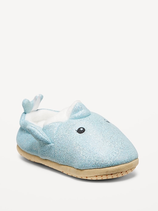 View large product image 1 of 3. Unisex Critter Slippers for Toddler