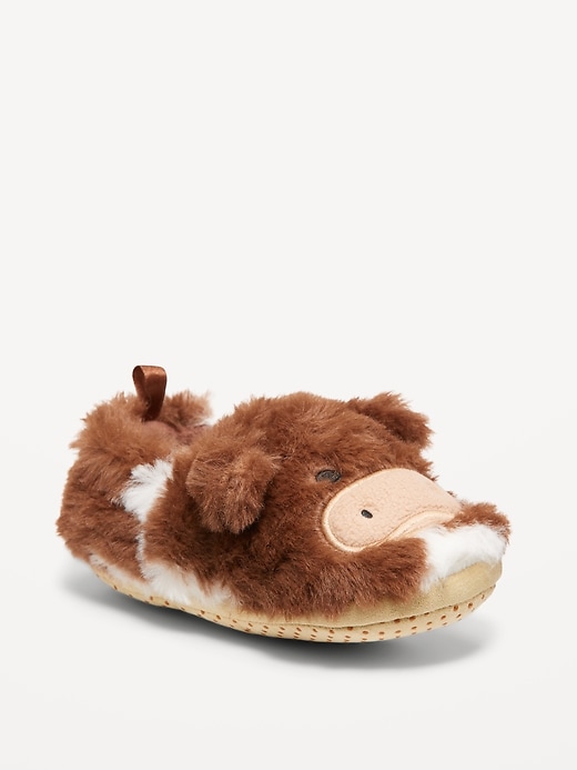 View large product image 1 of 3. Unisex Critter Slippers for Toddler