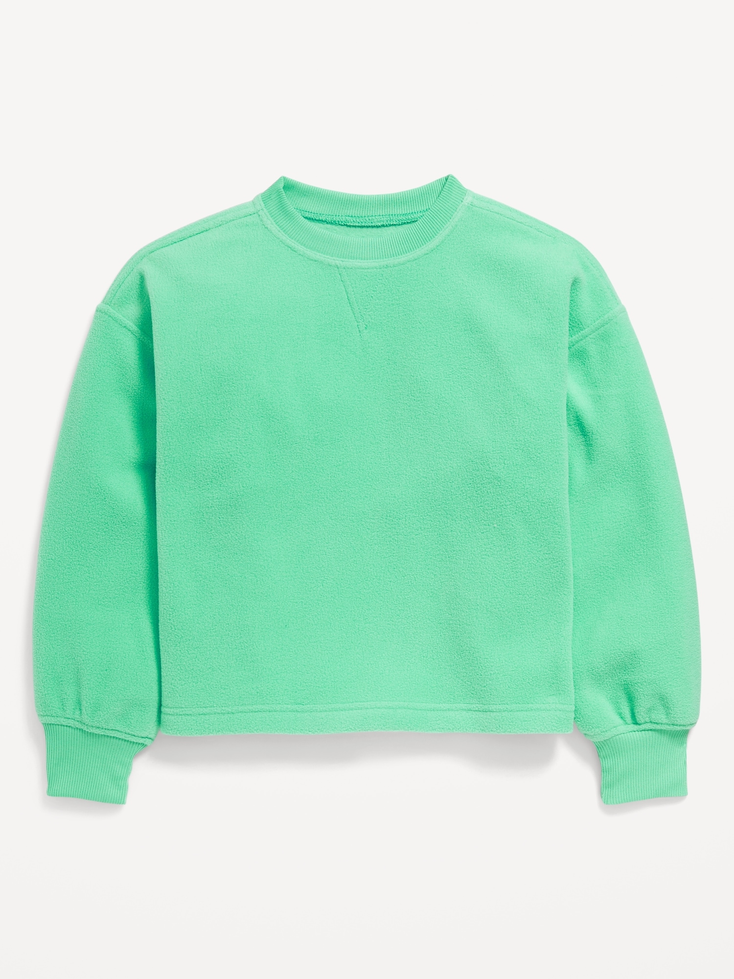 Long-Sleeve Microfleece Crew-Neck Sweatshirt for Girls