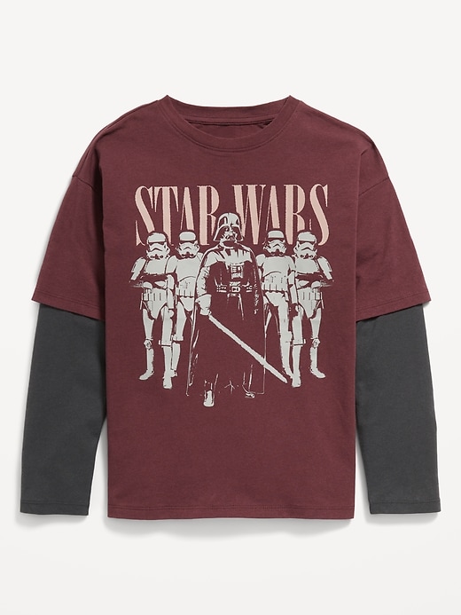 View large product image 2 of 3. Star Wars™ Oversized Two-In-One Graphic T-Shirt for Boys