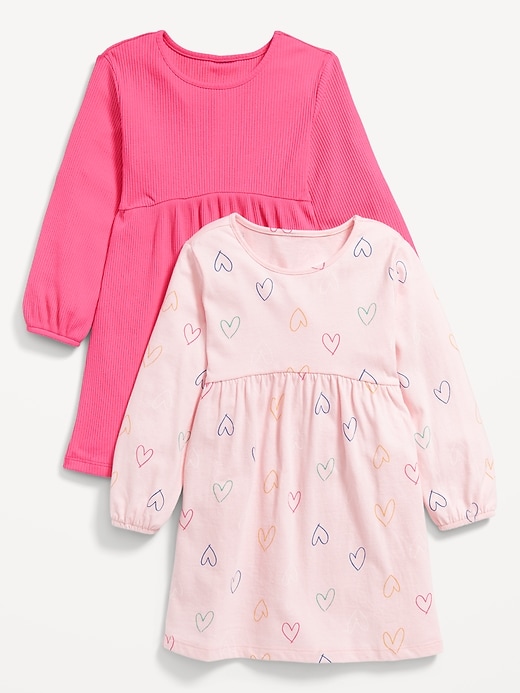 View large product image 1 of 3. Long-Sleeve Dress 2-Pack for Toddler Girls