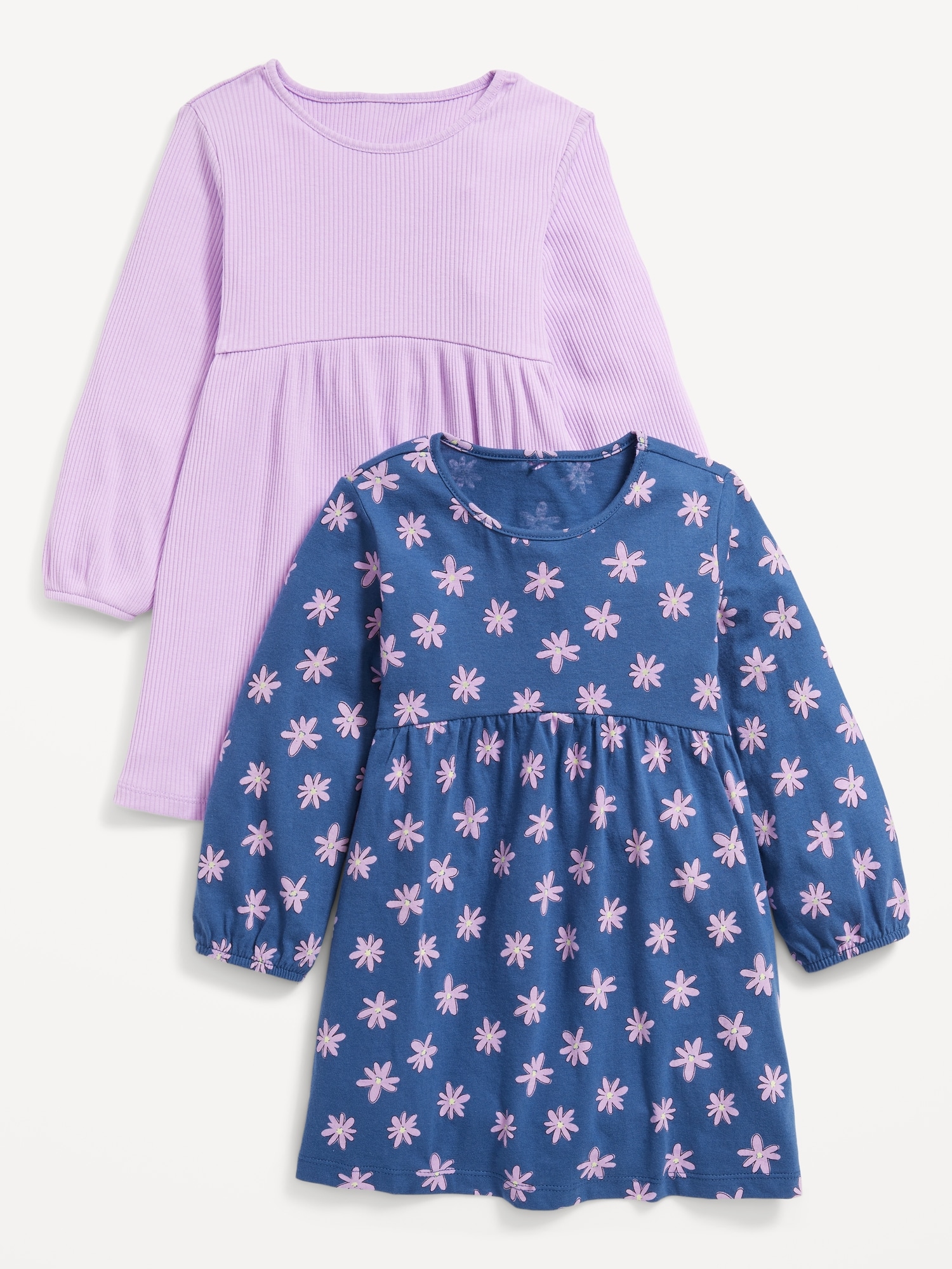 Long-Sleeve Dress 2-Pack for Toddler Girls