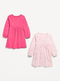 View large product image 3 of 3. Long-Sleeve Dress 2-Pack for Toddler Girls