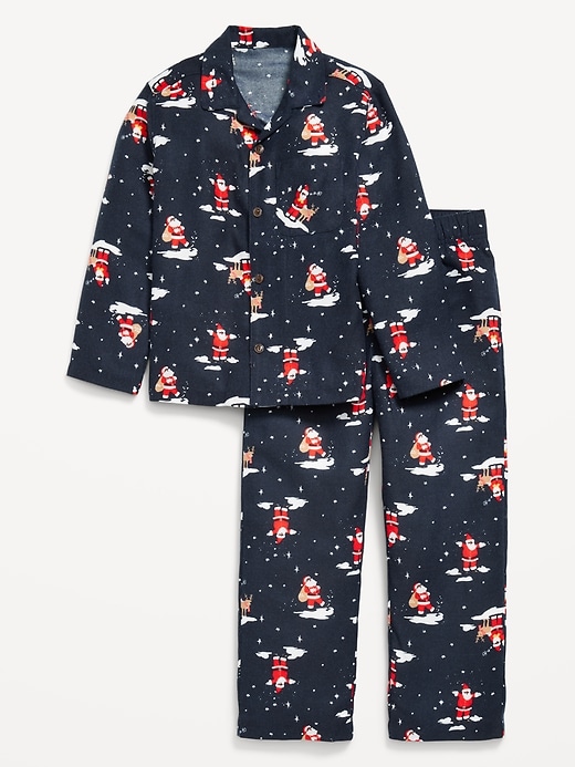 View large product image 2 of 4. Gender-Neutral Printed Button-Front Pajama Set for Kids