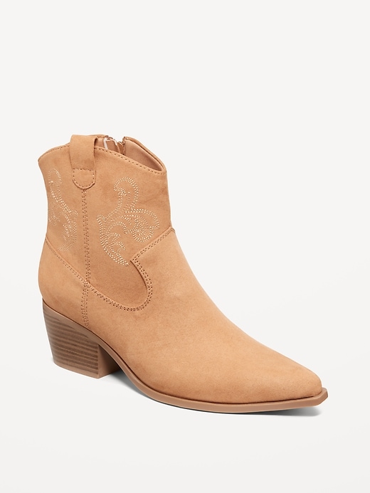 Image number 1 showing, Faux Leather Western Boot