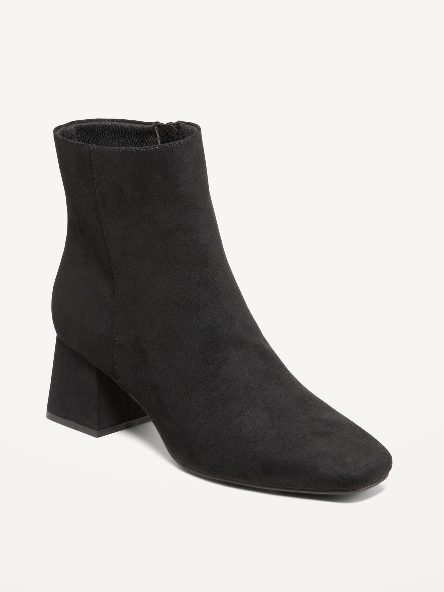 Old navy sueded block heel booties best sale