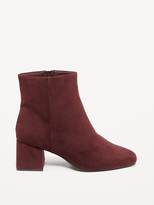 Image number 3 showing, Faux Suede Square Toe Boots