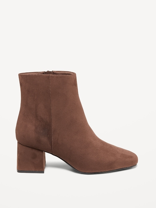 Image number 3 showing, Faux Suede Square Toe Boots