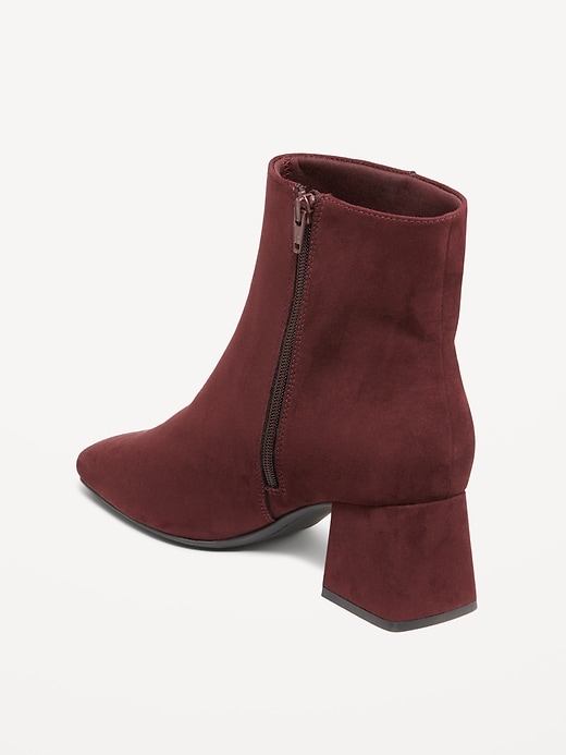 Image number 4 showing, Faux Suede Square Toe Boots