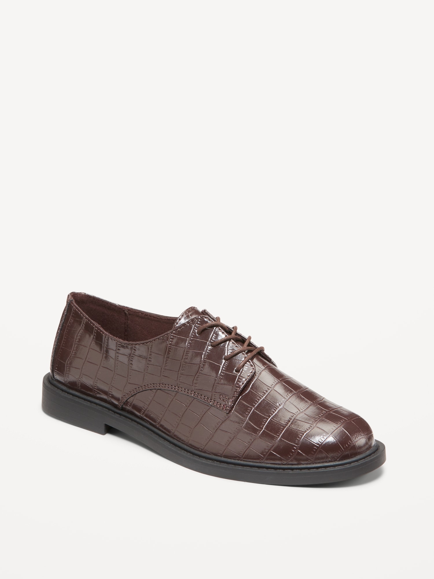 Faux Leather Oxford Shoe