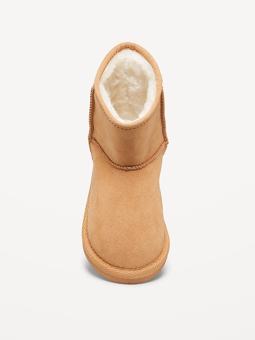 View large product image 2 of 4. Faux-Suede Faux-Fur Lined Boots for Toddler Girls