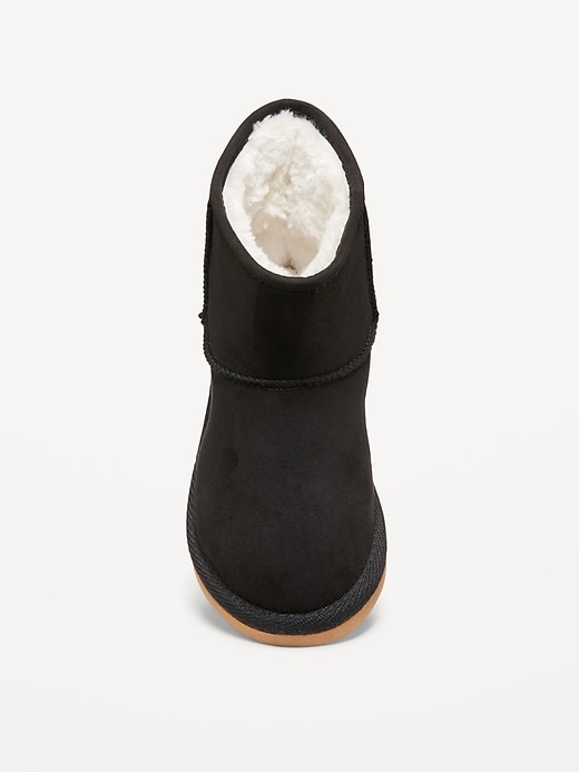 View large product image 2 of 3. Faux-Suede Faux-Fur Lined Boots for Toddler Girls