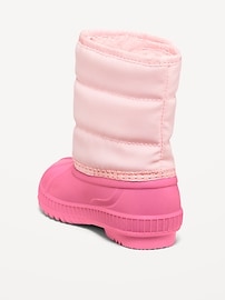 View large product image 3 of 4. Color-Block Duck Boots for Toddler Girls