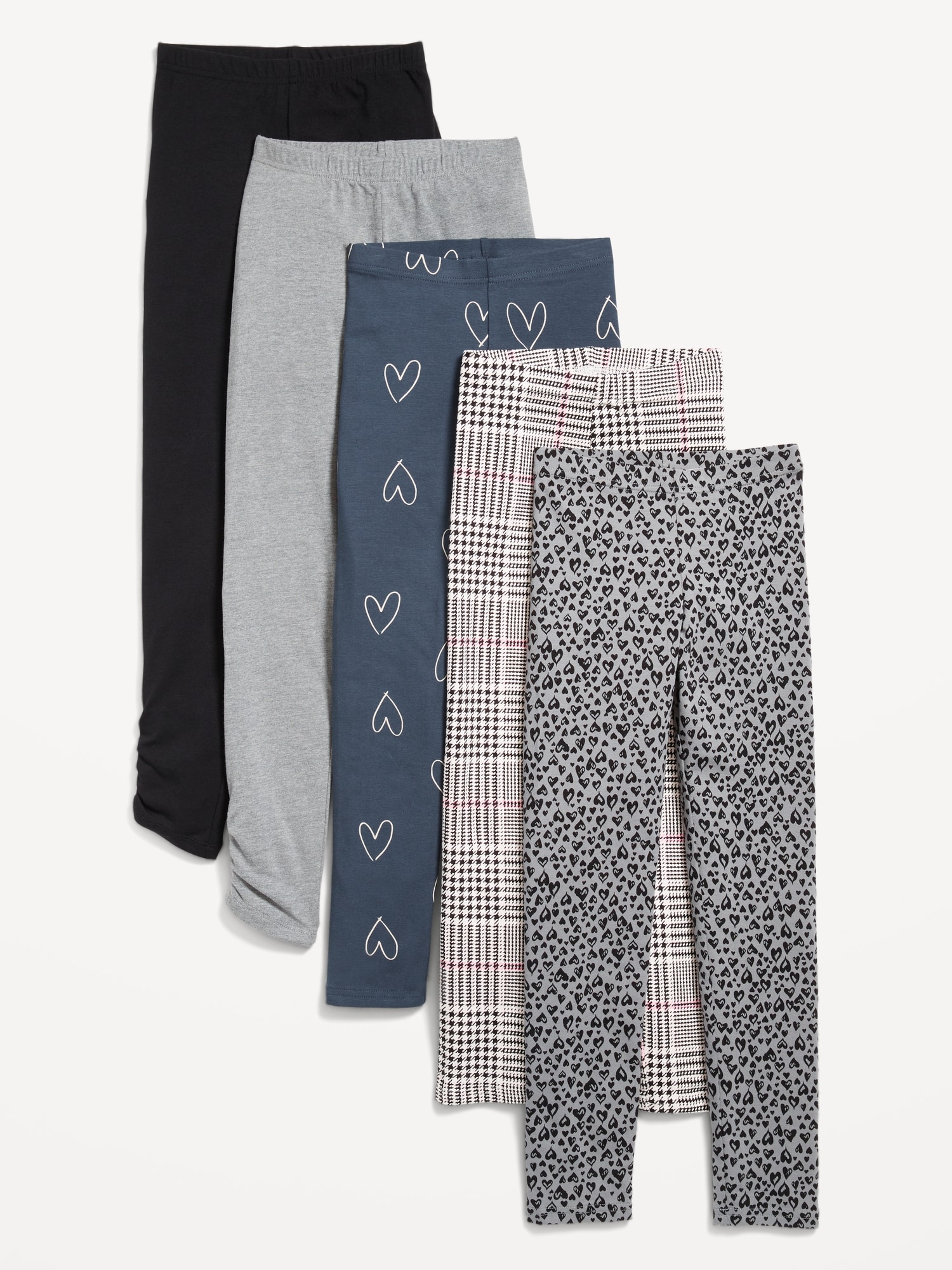 High-Waisted Side Ruched Leggings 5-Pack for Girls | Old Navy