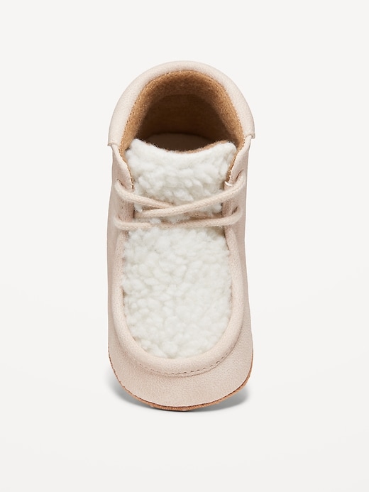 View large product image 2 of 4. Faux-Suede Sherpa Deck Boots for Baby