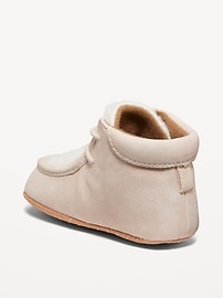 View large product image 3 of 4. Faux-Suede Sherpa Deck Boots for Baby