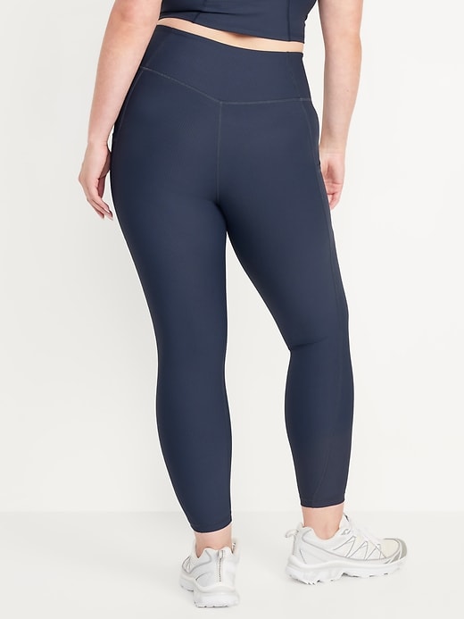 Image number 5 showing, High-Waisted PowerSoft Ribbed Leggings