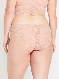 View large product image 6 of 8. Mid-Rise Lace Bikini Underwear