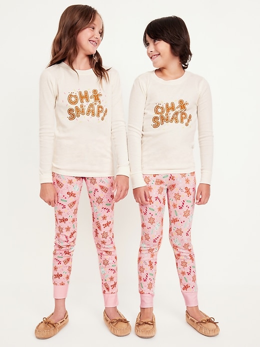 View large product image 1 of 4. Gender-Neutral Graphic Snug-Fit Pajama Set for Kids