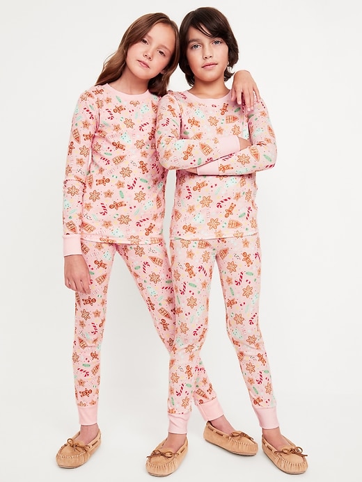 View large product image 1 of 4. Gender-Neutral Graphic Snug-Fit Pajama Set for Kids