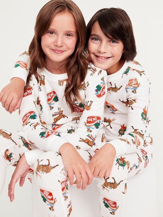 View large product image 1 of 4. Gender-Neutral Graphic Snug-Fit Pajama Set for Kids