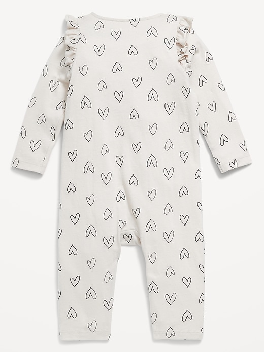 View large product image 2 of 2. Printed Ruffle-Trim Jumpsuit for Baby