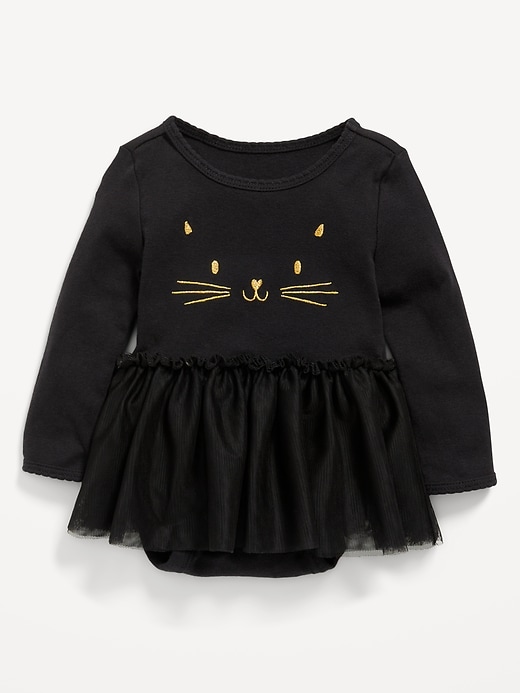 View large product image 2 of 2. Long-Sleeve Graphic Bodysuit Tutu Dress for Baby