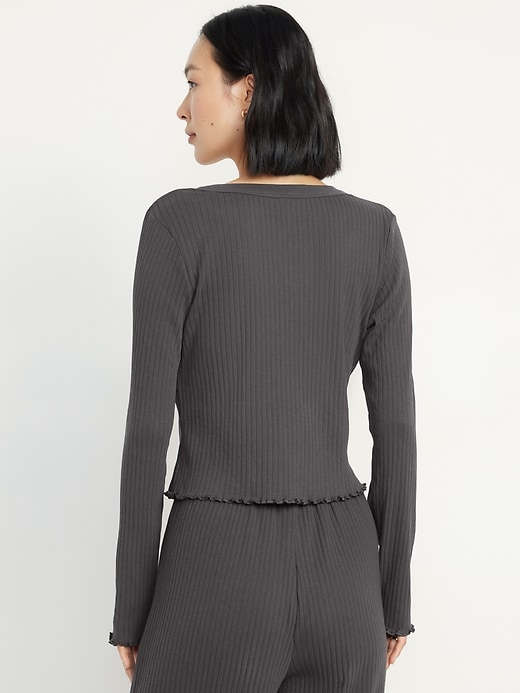 Image number 7 showing, Ribbed Pajama Top