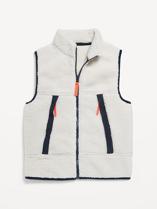 View large product image 2 of 4. Sherpa Zippered Utility Pocket Vest for Boys