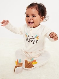 Image number 1 showing, 2-Way-Zip Sleep & Play Footed One-Piece for Baby