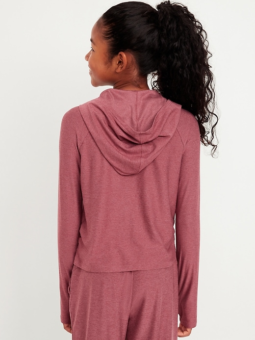 View large product image 2 of 5. CloudMotion Side-Ruched Hoodie for Girls