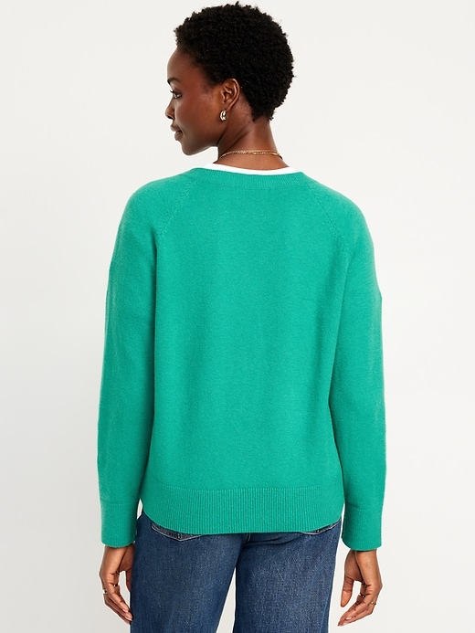 Image number 2 showing, SoSoft Loose V-Neck Sweater