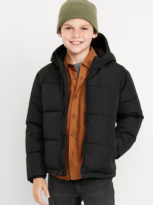 Boys navy quilted jacket on sale