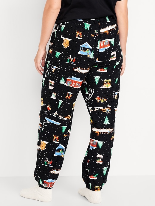 Image number 6 showing, High-Waisted Flannel Pajama Joggers