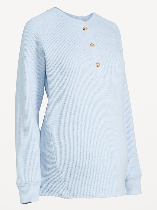 Image number 7 showing, Maternity Waffle Henley