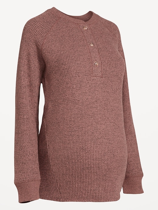 Image number 5 showing, Maternity Waffle Henley