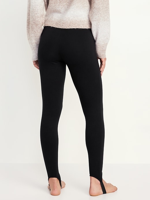 Image number 2 showing, High-Waisted Fleece-Lined Stirrup Leggings