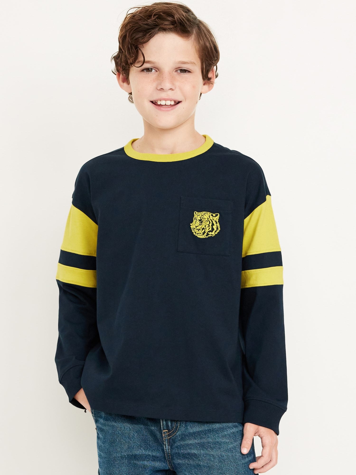 Oversized Graphic Long-Sleeve T-Shirt for Boys