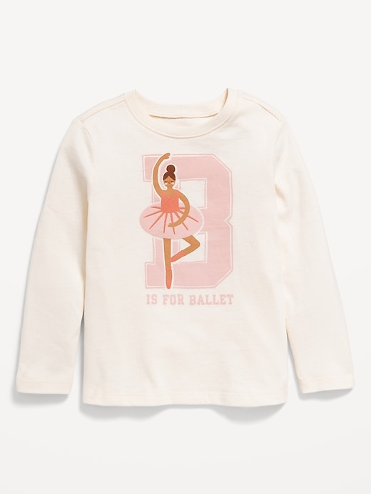 View large product image 1 of 1. Long-Sleeve Graphic T-Shirt for Toddler Girls