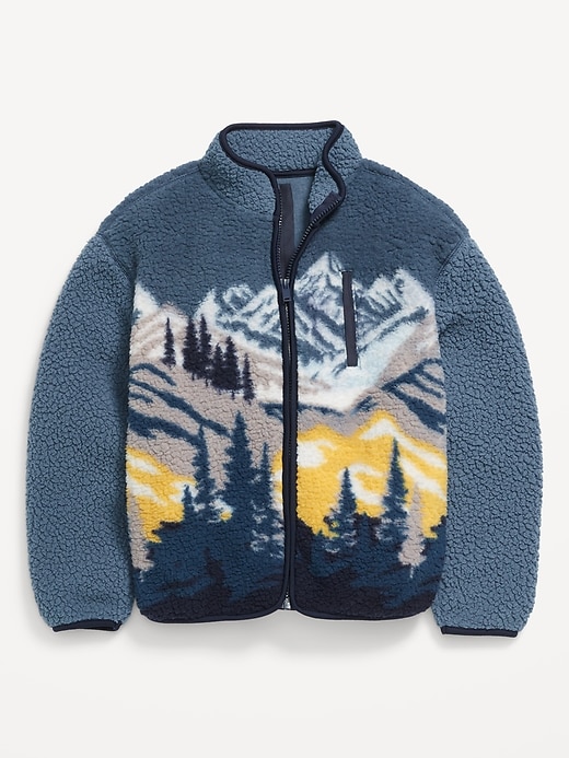 View large product image 2 of 4. Printed Full-Zip Sherpa Jacket for Boys