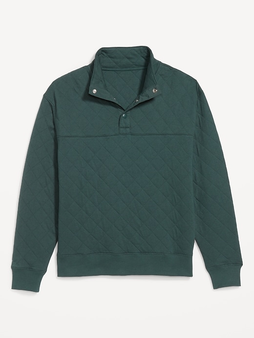 Image number 4 showing, Quarter-Snap Quilted Fleece Sweatshirt