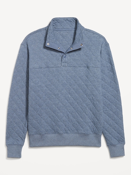 Image number 4 showing, Quarter-Snap Quilted Fleece Sweatshirt