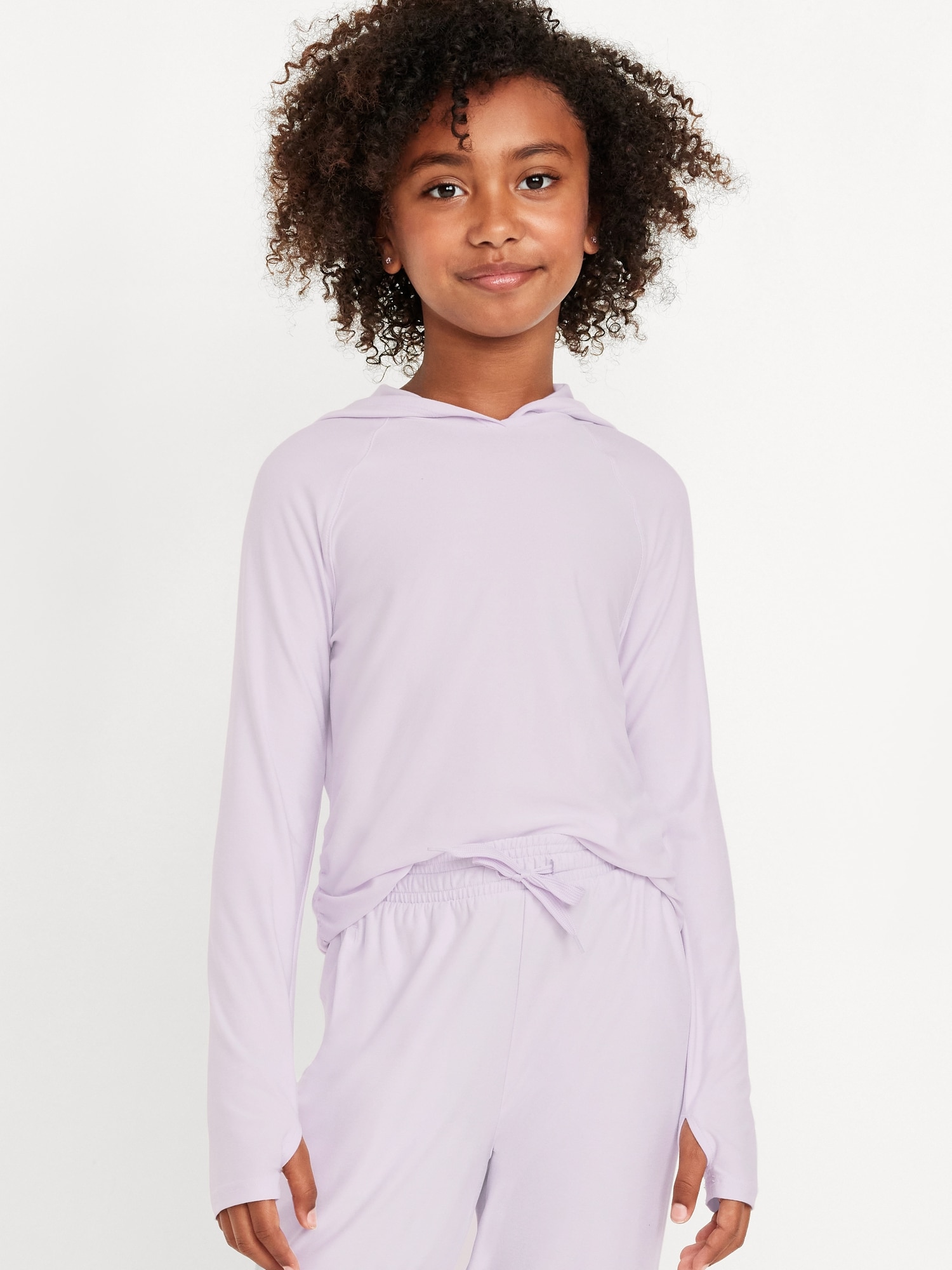 CloudMotion Side-Ruched Hoodie for Girls