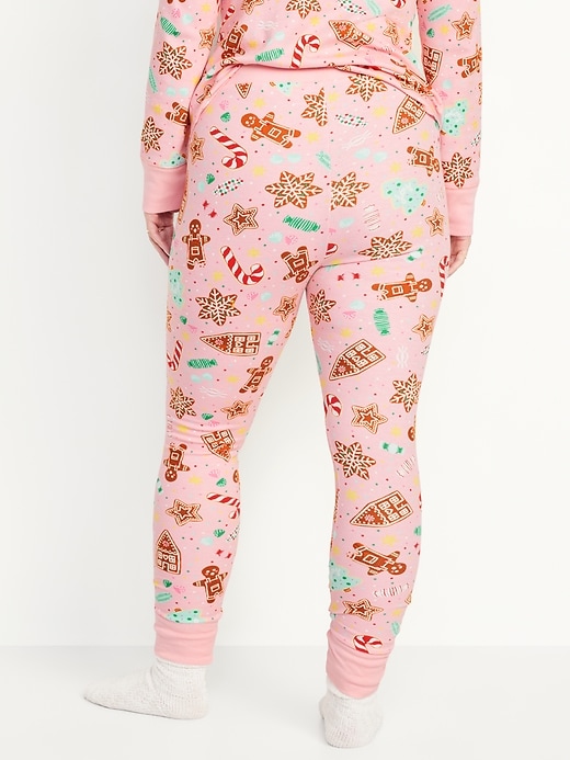 Image number 6 showing, High-Waisted Printed Waffle Pajama Leggings