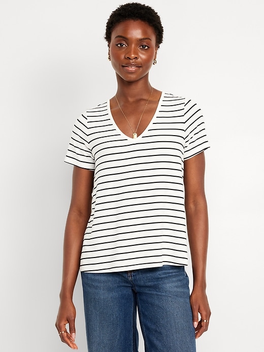 Image number 1 showing, Luxe V-Neck T-Shirt