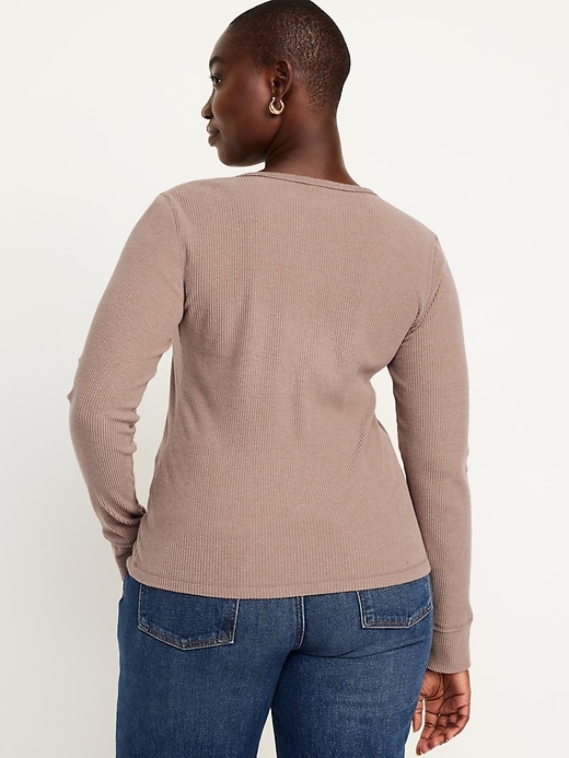 Image number 6 showing, Fitted Plush Henley T-Shirt