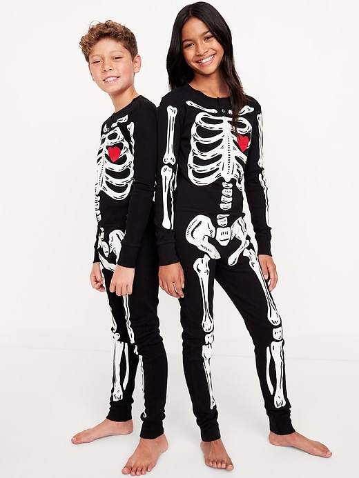 View large product image 1 of 2. Printed Gender-Neutral Snug-Fit Pajama One-Piece for Kids