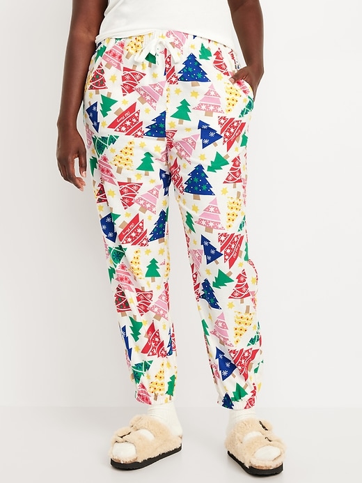 Image number 5 showing, High-Waisted Flannel Pajama Joggers